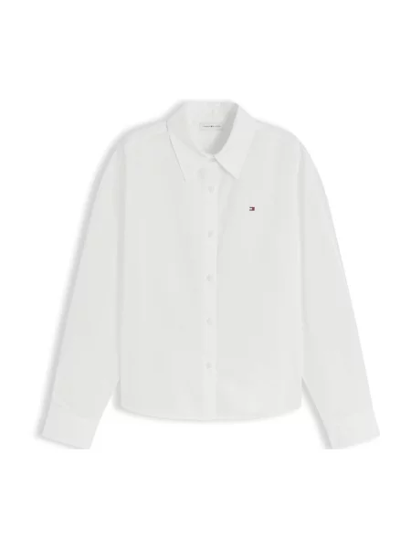 Košeľa Tommy Hilfiger popelín biela