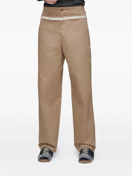 Pantaloni Maison Margiela în carouri maro