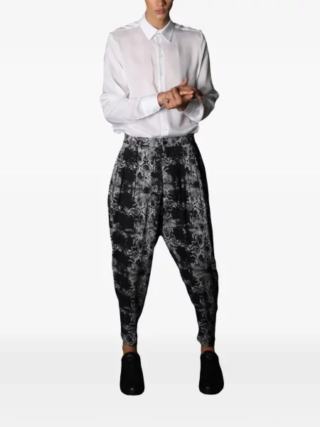 Pantaloni Tessitura Body Couture cu imagine conici negru