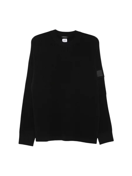 Sweter C.p. Company z logo czarny