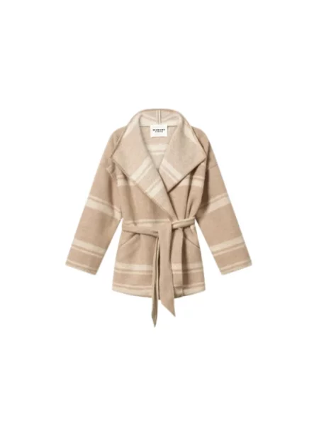 Sweter Isabel Marant z klapami beżowy