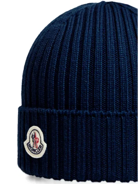 Czapka dziecięca Moncler Enfant niebieska