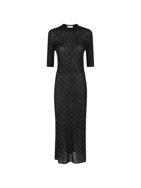 Maksi sukienka maxi Rabanne garniturowa czarna