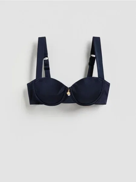 Reserved Верх пляжного купальника з підвіскою темно-синій синій