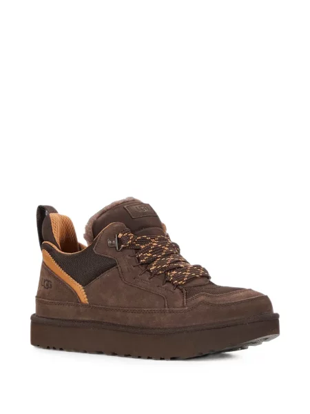 Sneakerși Ugg din piele de oaie maro
