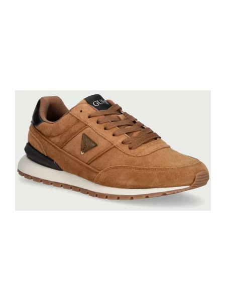 Sneakersy Guess skórzane brązowe