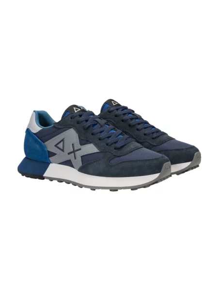 Sneakersy Sun68 skórzane niebieskie