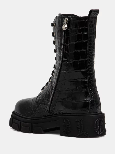 Кожаные утепленные ботинки Philipp Plein черные