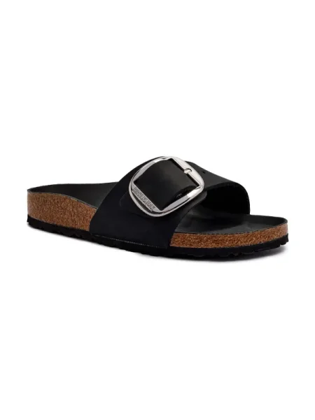 Birkenstock Bőr papucs Madrid | narrow fit fekete