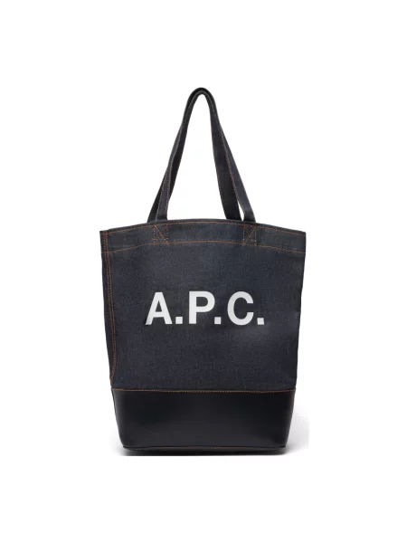 A.P.C. torba tote axel granatowy niebieska