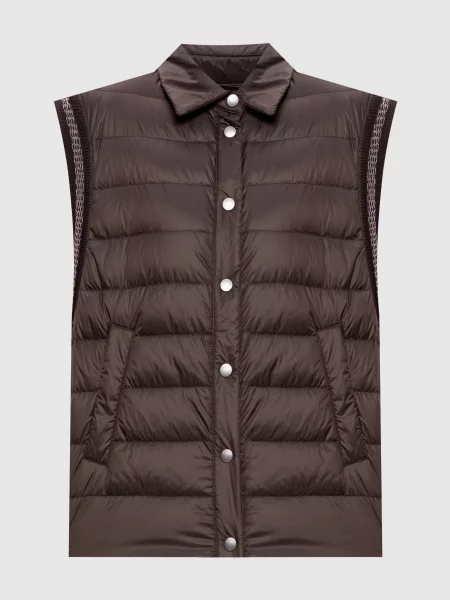 Пуховий жилет з ланцюжком моніль Peserico коричневий