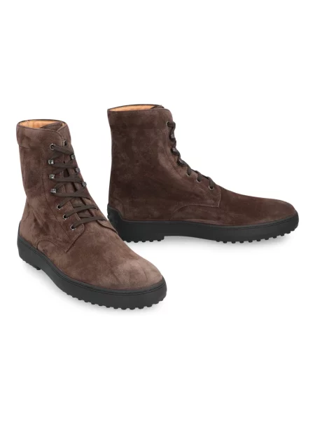 Buty do kostki Tod's zamszowe brązowe
