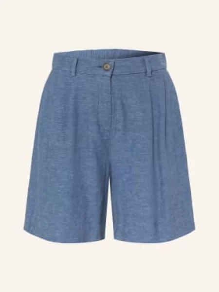 Msch Copenhagen Szorty Mschviana Ginia Z Lnem blau niebieskie