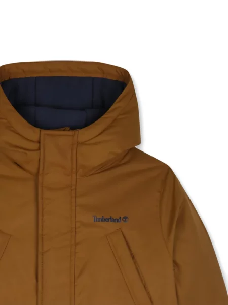 Parka dziecięca Timberland brązowa