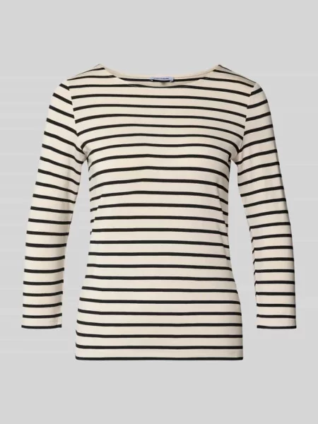 T-shirt z okrągłym dekoltem i rękawami o dł. More & More czarna