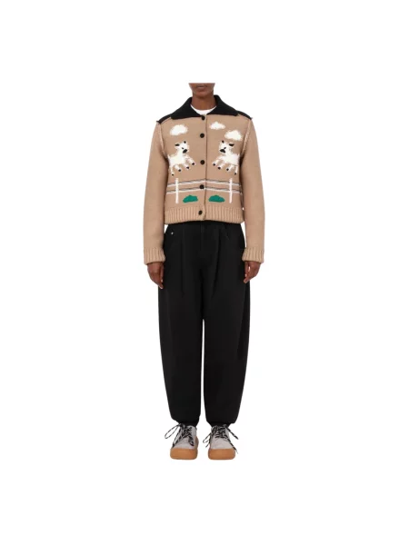 Kardigan Moschino wełniany beżowy