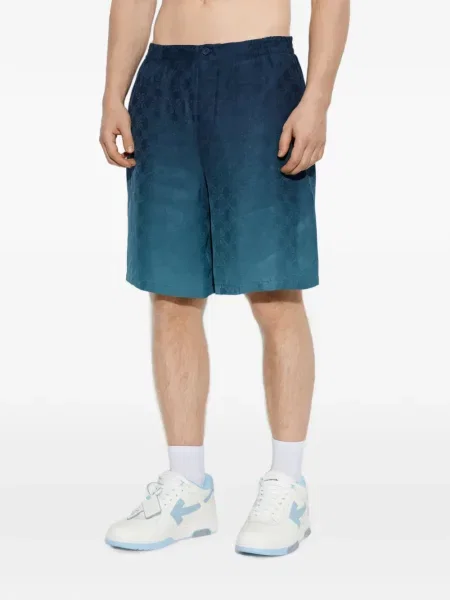 Pantaloni scurți Off-white din jacard alb