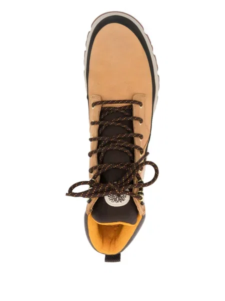 Ορειβατικά μποτάκια Timberland με κορδόνια με δαντέλα καφέ