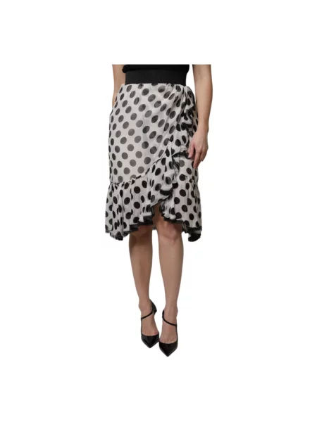 Spódnica Dolce And Gabbana w grochy biała