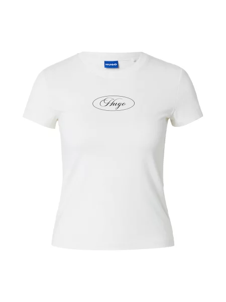HUGO Tricou negru alb