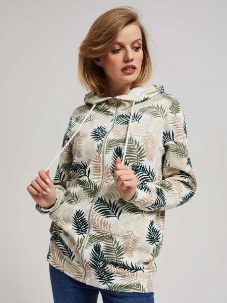 Hanorac cu glugă Marisse cu imagine gri