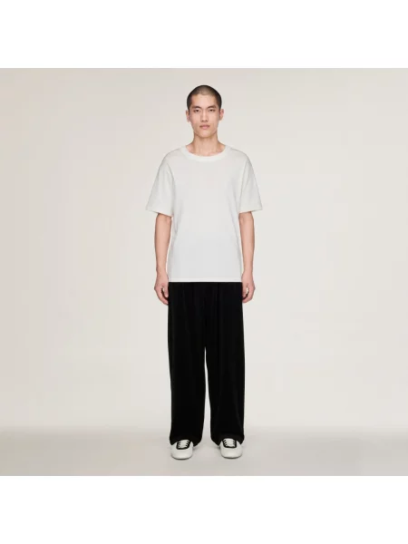 ZÚŽENÉ KALHOTY VELVET CORDUROY černé