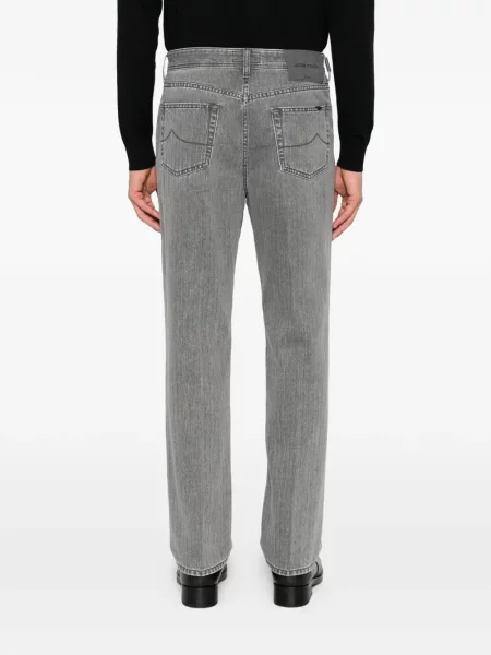 Blugi Jacob Cohën cu model herringbone gri
