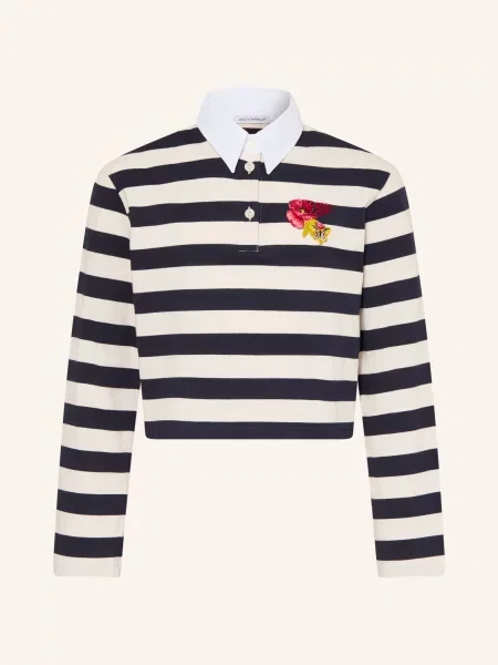 Dolce & Gabbana Žerzejová Polokošile tmavě modrá bílá