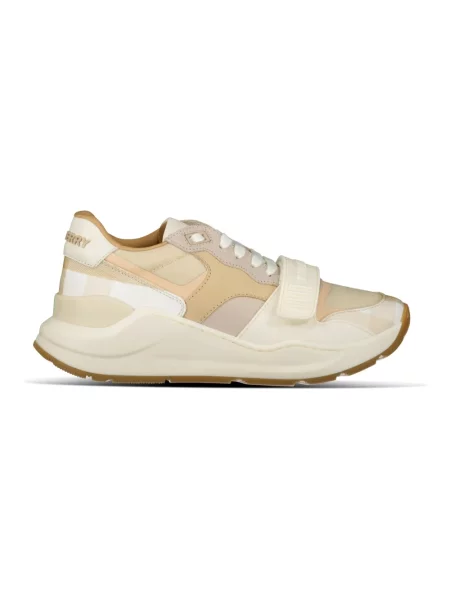 Sneakersy Burberry skórzane beżowe