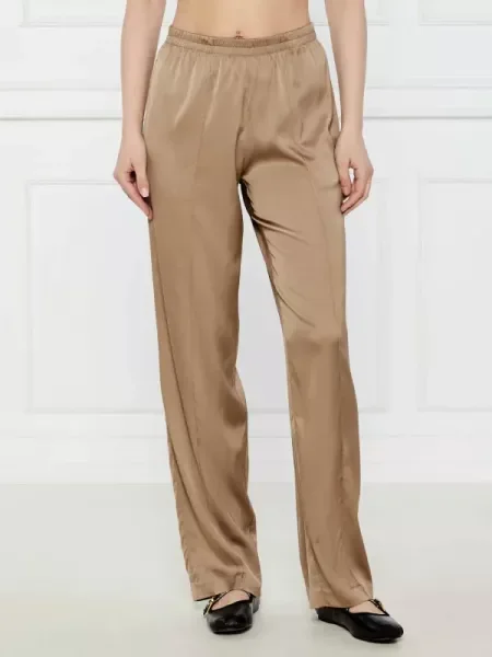 Marc O Polo De satin pantaloni | Relaxed fit bej