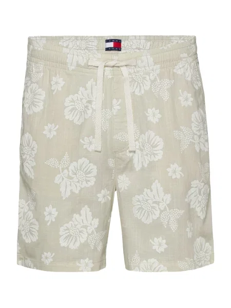 Tommy Jeans Pantaloni bej deschis alb