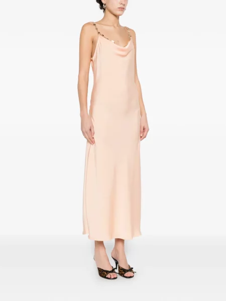Rochie midi Rabanne până la genunchi de costum roz