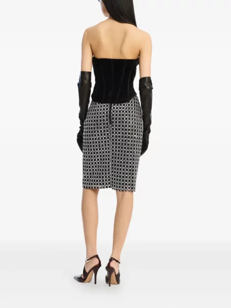 Aksamitna bluzka Rotate Birger Christensen czarna