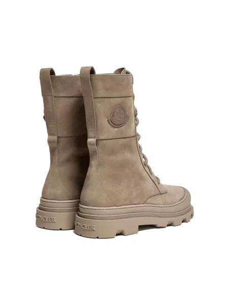 Botki Moncler skórzane zielone