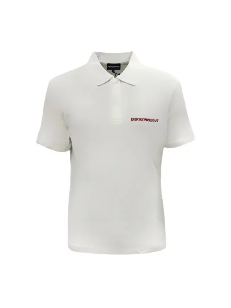 Koszulka polo Emporio Armani biała