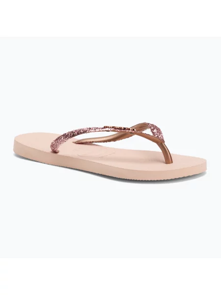 Žabky Havaianas Slim Glitter II ballet rose / golden blush růžové
