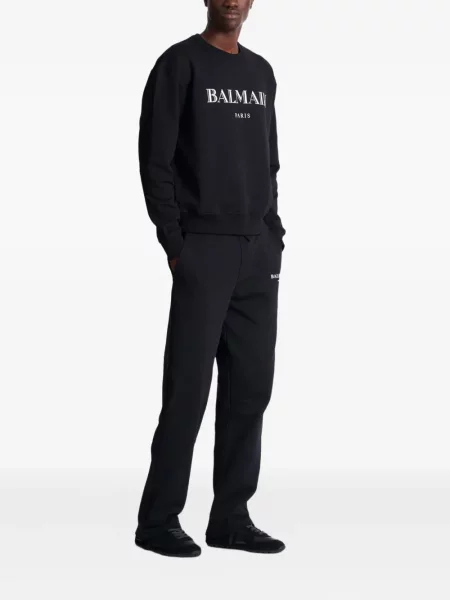 Hanorac Balmain cu imagine negru