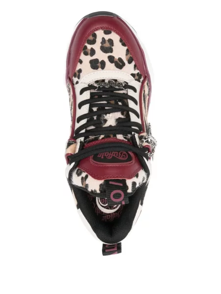 Sneakerși Buffalo cu imagine cu imprimeu animal print roșu