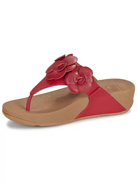 Pantofi Fitflop cu model floral roșu
