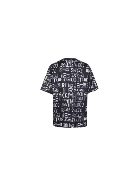 Koszulka Versace Jeans Couture z logo czarna