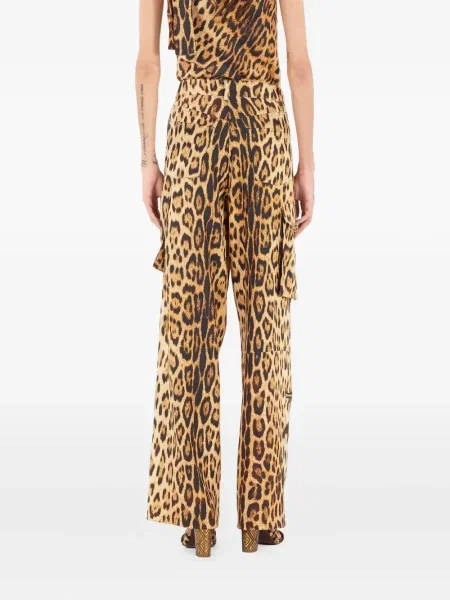 Pantaloni cargo Roberto Cavalli cu imagine maro