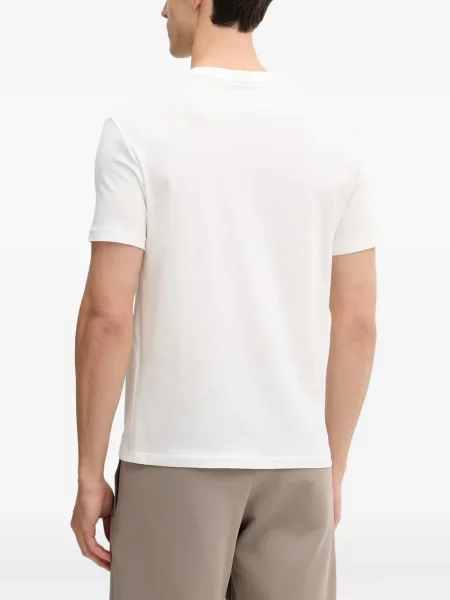 Tricou Armani Exchange cu broderie alb