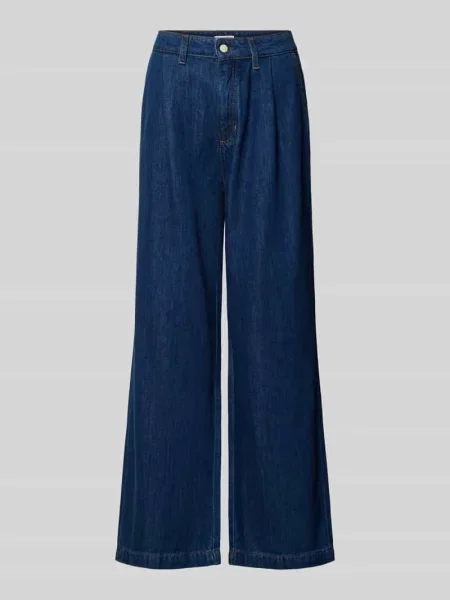Jeansy Wide & Loose Fit z mieszanki bawełny i lyocellu Marc O'polo Denim niebieskie