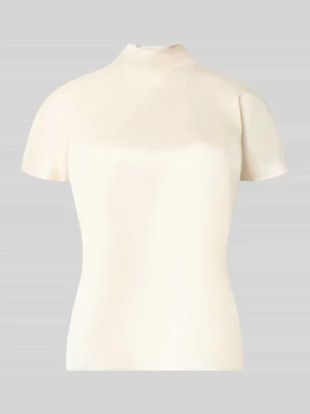T-shirt z mieszanki ze stójką Stefanel