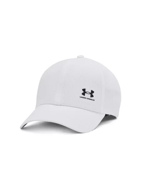 Шапка с козирка Under Armour Iso Chill Armourvent с изчистен дизайн бяло