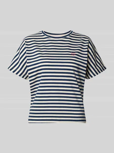 T-shirt z wzór w model Salentine stripe' Opus niebieska