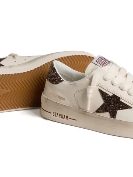 Маратонки Golden Goose с връзки с дантела златисто
