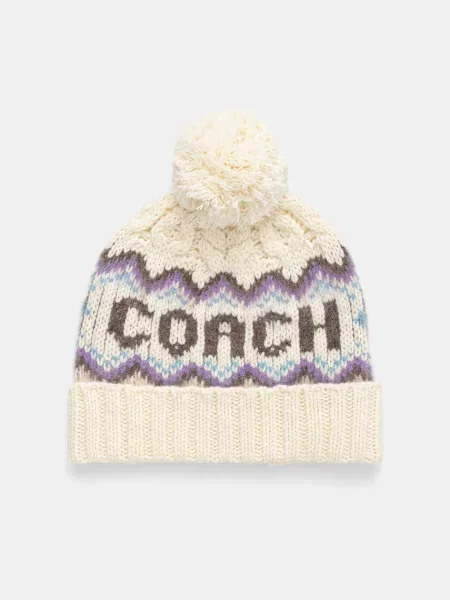 Kapa s dodatkom vune Coach bež