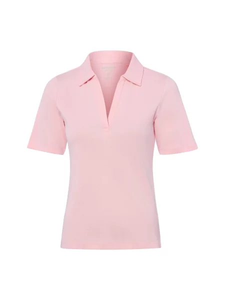 Brookshire koszulka polo Kobiety Dżersej jednolity S różowy