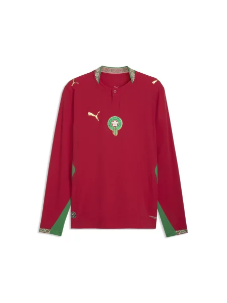 PUMA autentyczna koszulka domowa z długim rękawem Maroka Akcesoria S czerwony